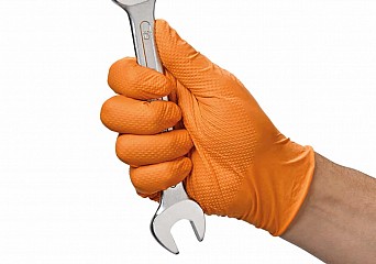 Nitrilne rokavice Flex Grip, oranžne