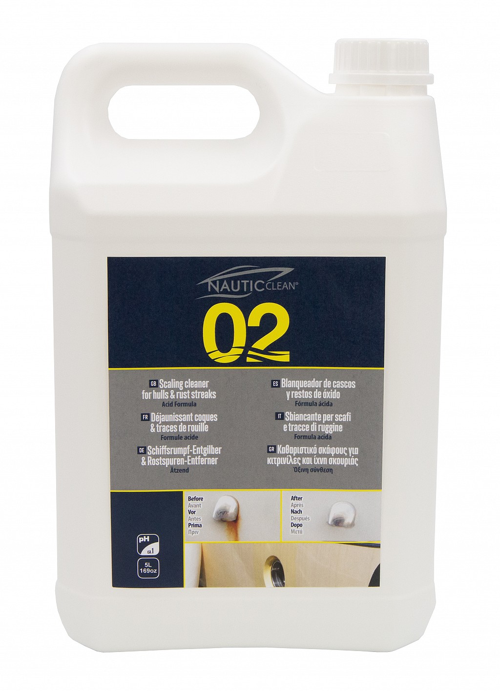 02 Scaling cleaner for hulls & rust streaks - Čistilo za trup plovila
