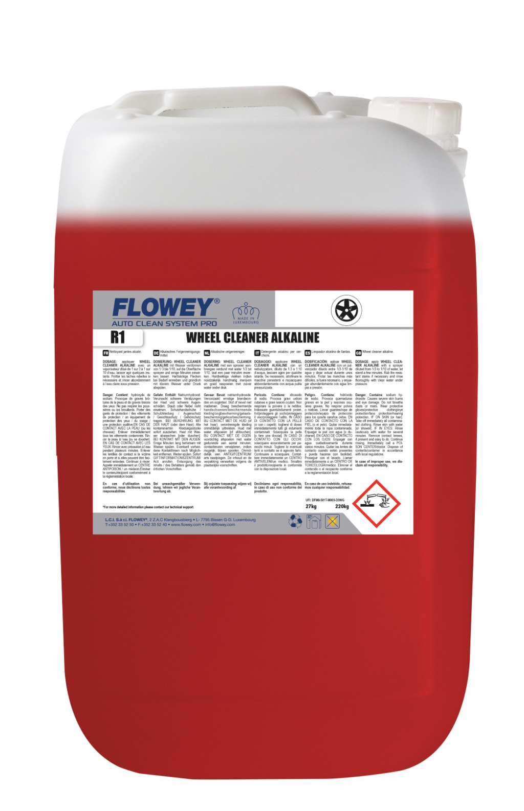 R1 Wheel Cleaner Alkaline - Čistilo za platišča, alkalno
