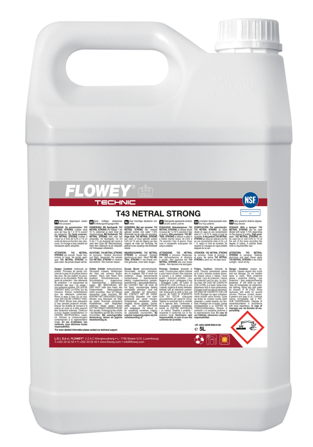 T43 Netral Strong - Zelo močno alkalno razmastilo