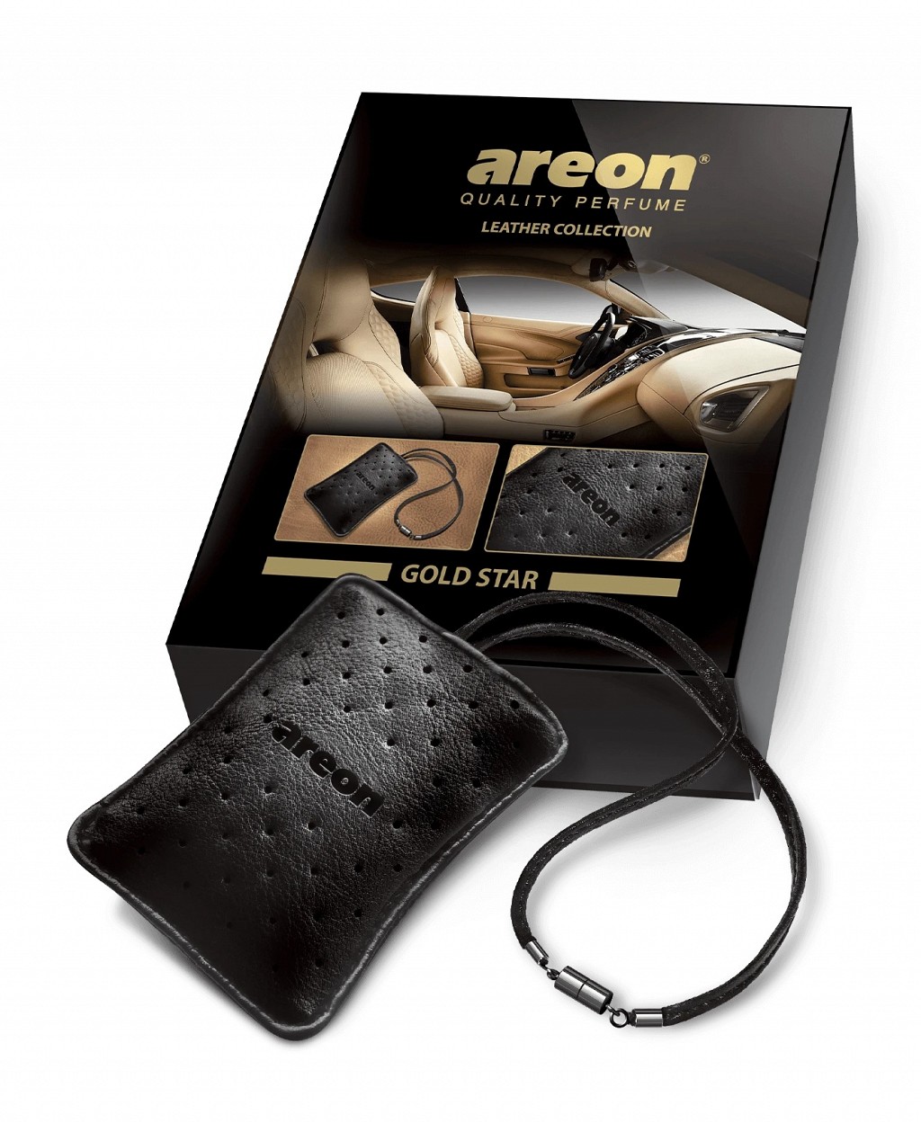 Dišava Areon Gold Star, Leather collection - Usnjena obešanka