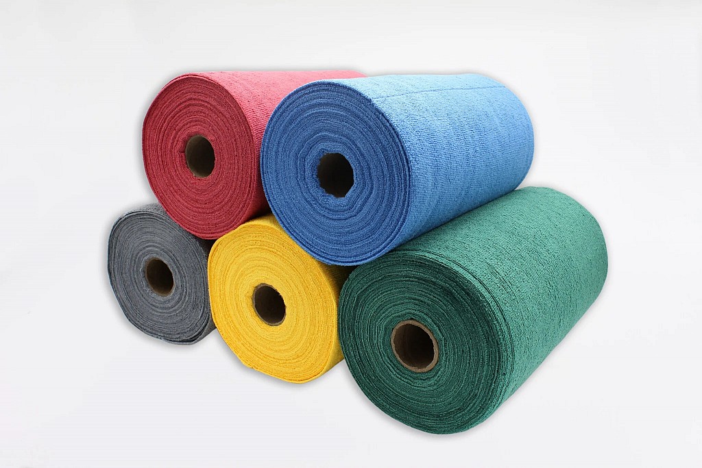 Krpe iz mikrovlaken na roli Tricot First, 75 kos, 30 × 30 cm, modre