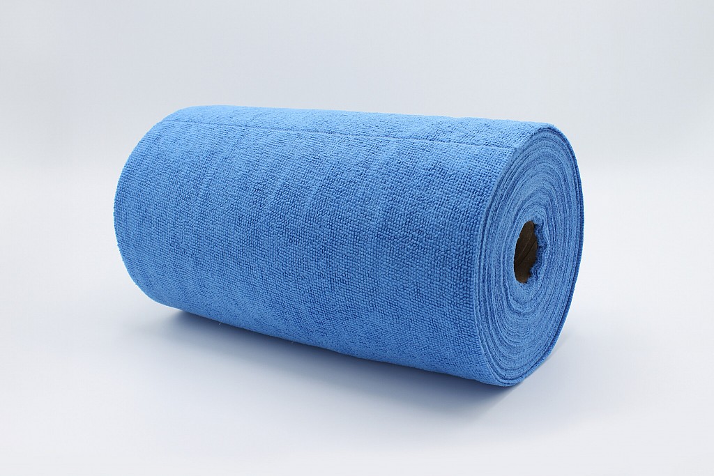 Krpe iz mikrovlaken na roli Tricot First, 75 kos, 30 × 30 cm, modre