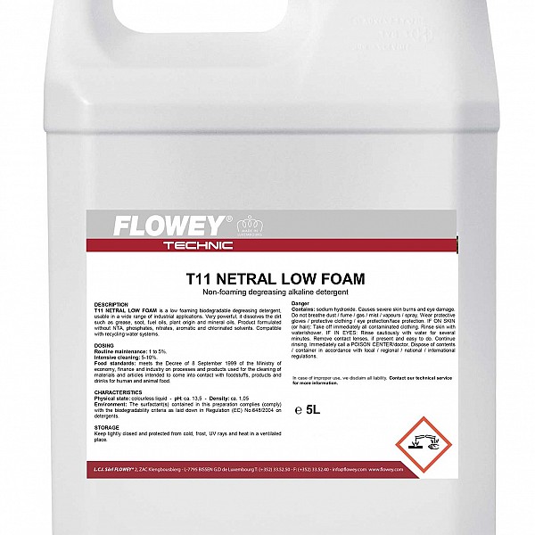 T11 Netral Low Foam - Nizko peneče alkalno razmaščevalno sredstvo