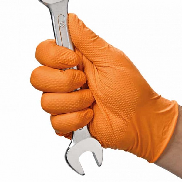 Nitrilne rokavice Flex Grip, oranžne