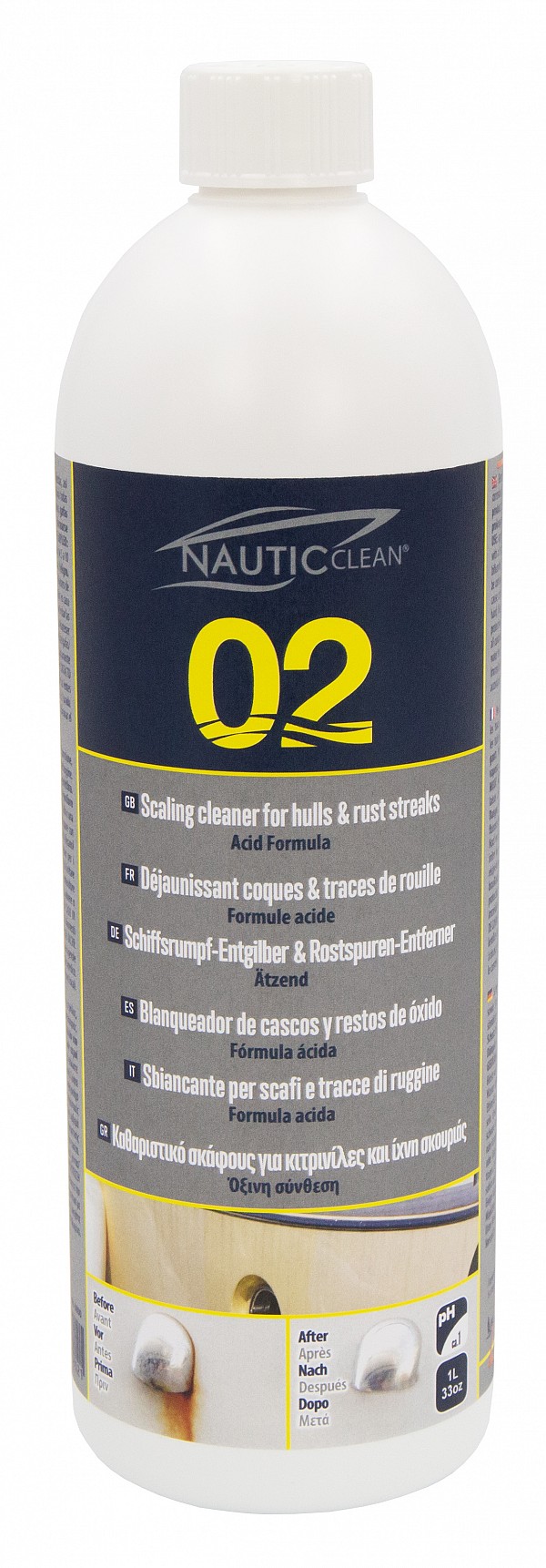 02 Scaling cleaner for hulls & rust streaks - Čistilo za trup plovila